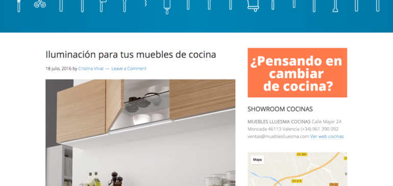 Bocetos para webs y blogs de empresas de cocina en valencia