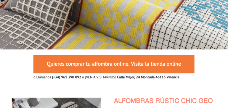 Desarrollo y diseño de sitios web corporativo de alfombras modernas en valencia