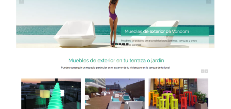 Programación web para blog de muebles de exterior en Madrid