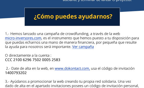 Creación de newsletter para dokontact