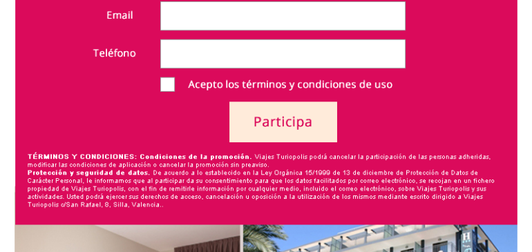 Programa de captación para la agencia de viajes Turiopolis