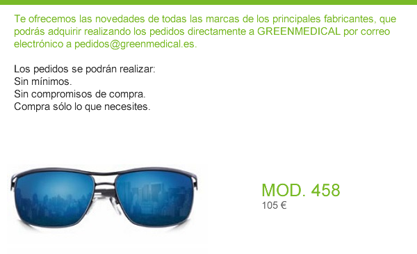 Diseñado de newsletters para Green Medical, distribuidor y taller de óptica y audiología